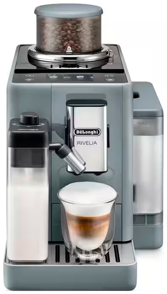 Кофемашина Delonghi Rivelia EXAM-440.55.G голубой, серебристый