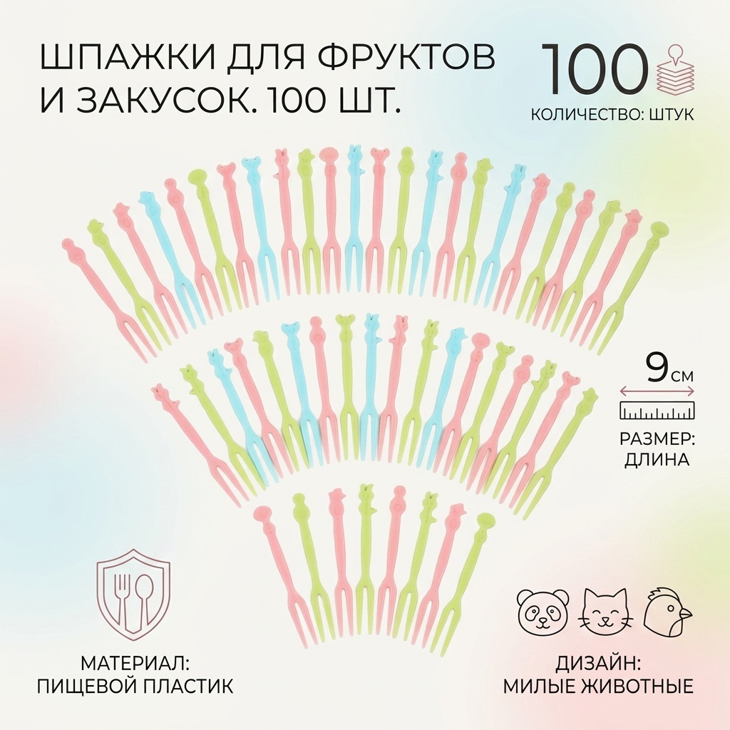 Шпажки 877158445 мультиколор 100 шт