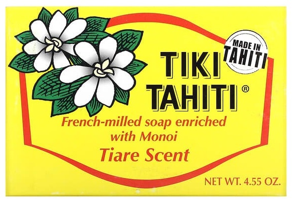 Кусковое мыло туалетное Мыло французского помола, обогащенное монои, с ароматом тиаре 130 г