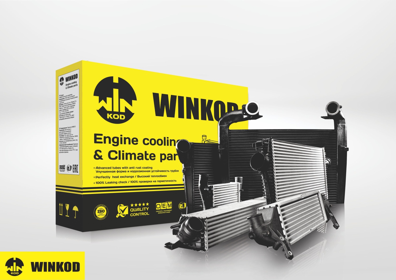 WINKOD Радиатор Охлаждения (AUT|AC+/-), Пластинчатый WRW1163
