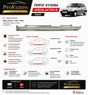 Prokuzow Pro5050011 кузовной порог Opel Astra F 1991-1998
