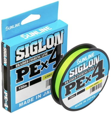 Леска Sunline плетеный шнур Sunline Siglon X4 PE#1 (0.171mm) 0.171 мм зеленый