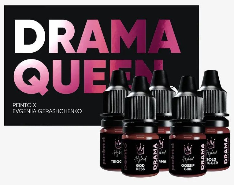 Peinto Сет пигментов для губ пигмент Drama Queen 5 мл