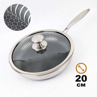 Сковорода Brim Brim "HoneySteel" 000121 20 см , нержавеющая сталь