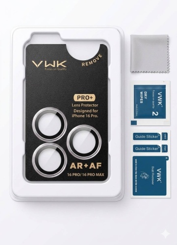 Стекло VWK для Apple iPhone 16 Pro Max One colore серебристый