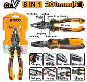 INGCO плоскогубцы HMFCP28200 200 мм