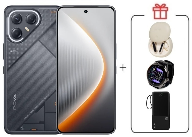 Смартфон TECNO Pova 7 Ultra 8 ГБ/256 ГБ черный + подарок