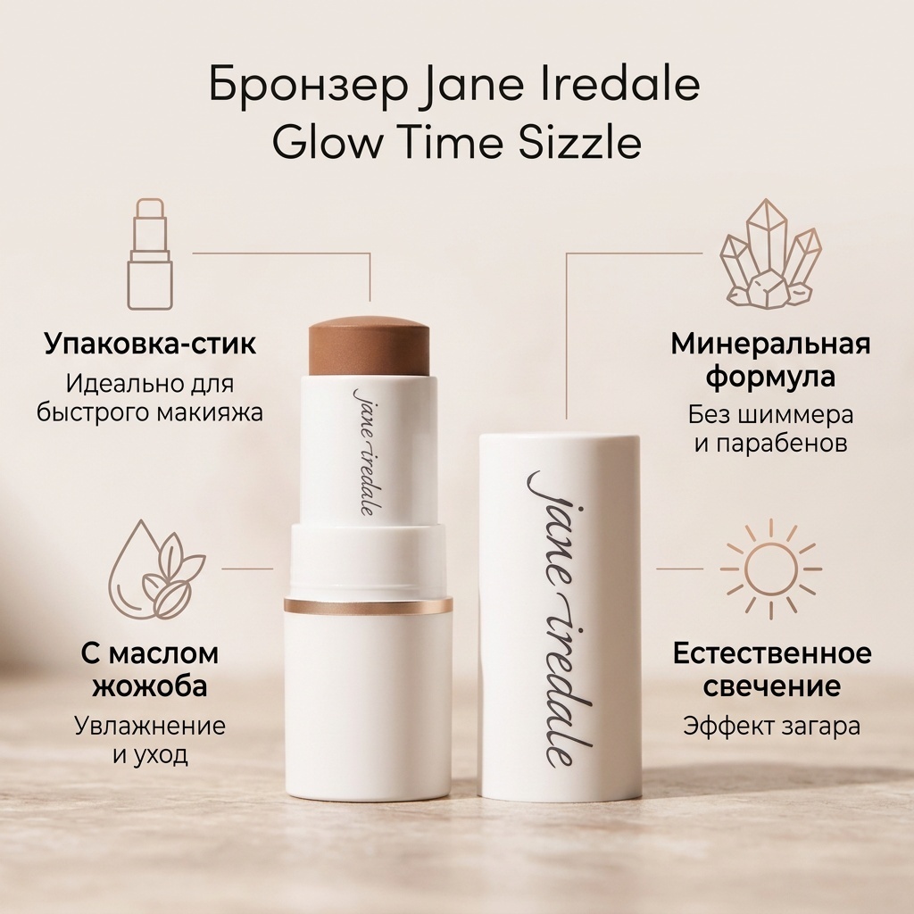 Jane Iredale Glow Time бронзер Sizzle