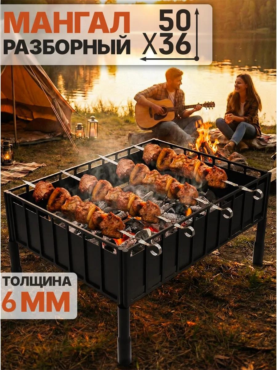 Гриль-мангал 24 см 50 см, сталь