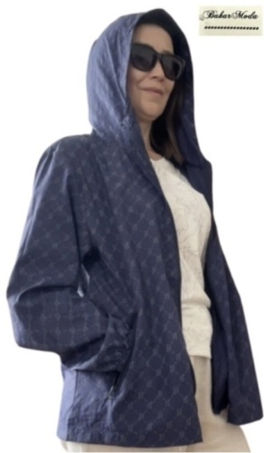 Ветровка BaharModa синий, мультиколор