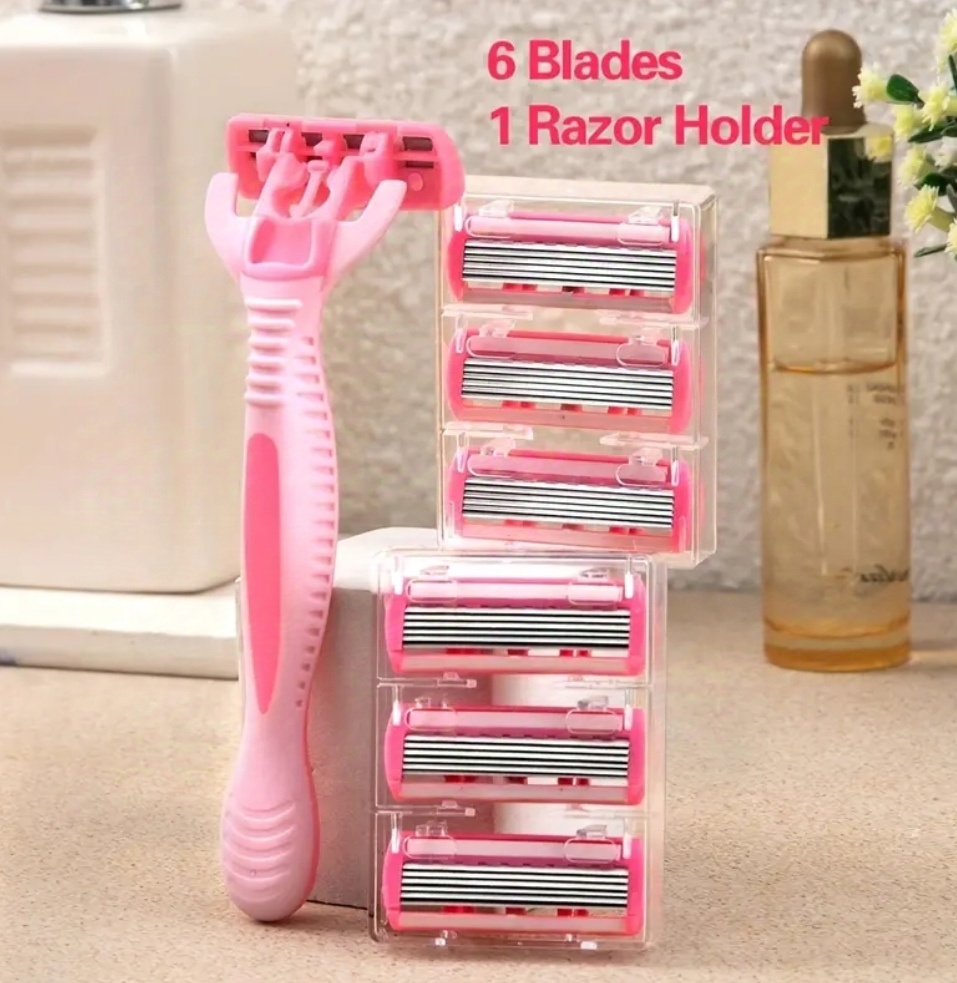 Classic 6 Rose neo+6 запасных лезвий бритвенный станок 1 шт + сменные кассеты 6 шт