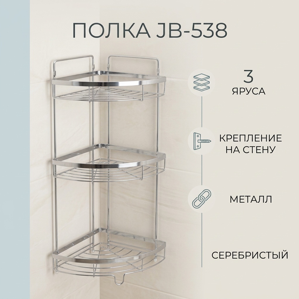 Полка JB-538 1 шт, металл