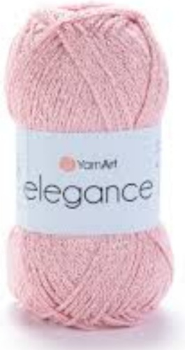 Моток YarnArt Элеганс Elegance хлопок с люрексом 108 пудра 130 м 50 г