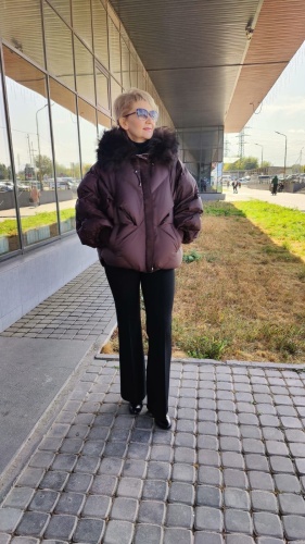 Пуховик Fashion Dress коричневый