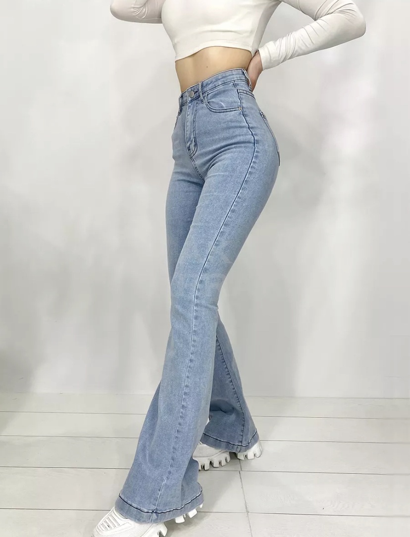 Джинсы клеш Fashion голубой