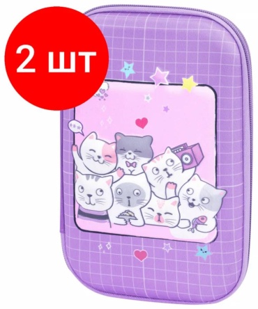 Пенал ЮНЛАНДИЯ 393061074, застежка молния, розовый