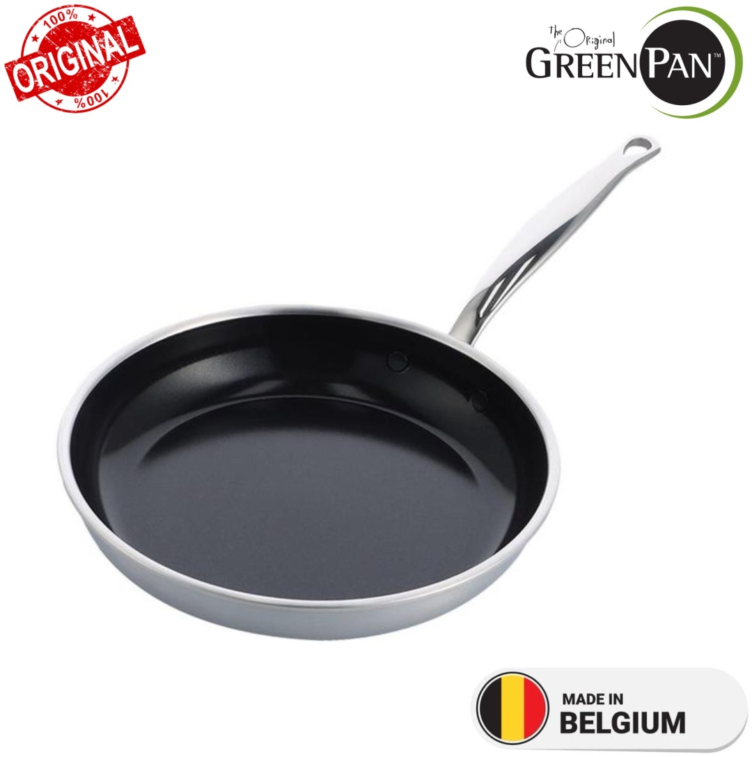 Сковорода GREENPAN Premiere 3-Ply Stainless Ceramic 28 см с антипригарным покрытием, сталь