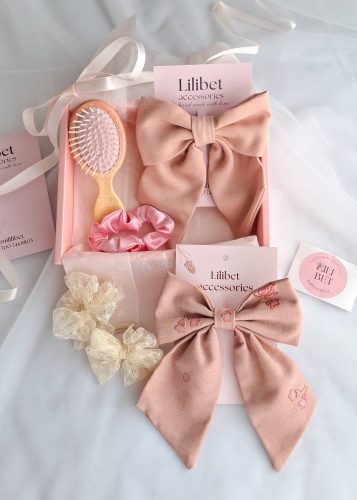 Lilibet accessories Подарочный набор аксессуаров для волос ручной работы, подарок девочке детский набор