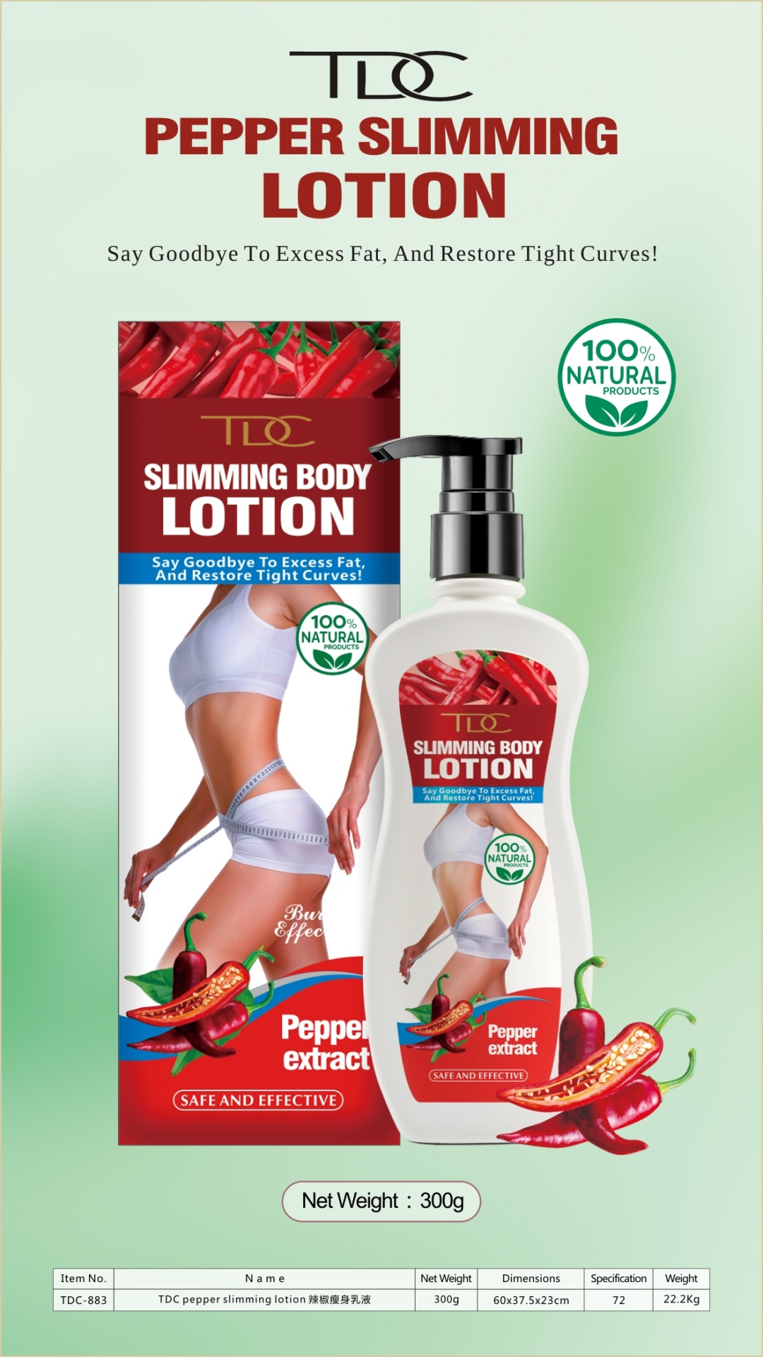 Slim TDC Slimming Body Lotion pepper extract лосьон 300 г
