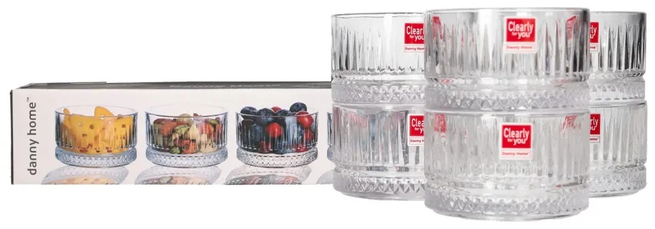 Danny Home креманка GLASS BOWLS круглая 6 шт, стекло