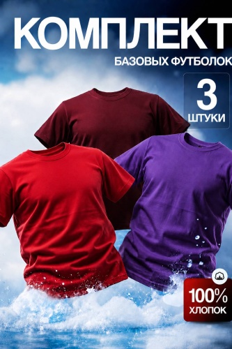 Футболка Mizam фиолетовый, красный