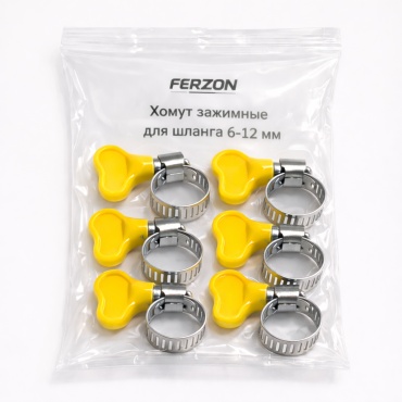 Ferzon хомут зажимной от 6 до 12 мм 6 шт