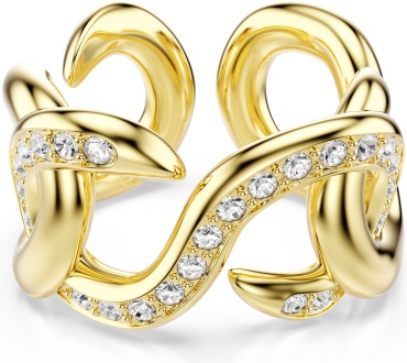 Кольцо Swarovski 5741802 размер 18 бижутерный сплав, кристаллы Swarovski, золотистый