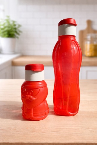 Бутылка Tupperware 0.75 л красный, флип-топ, полипропилен