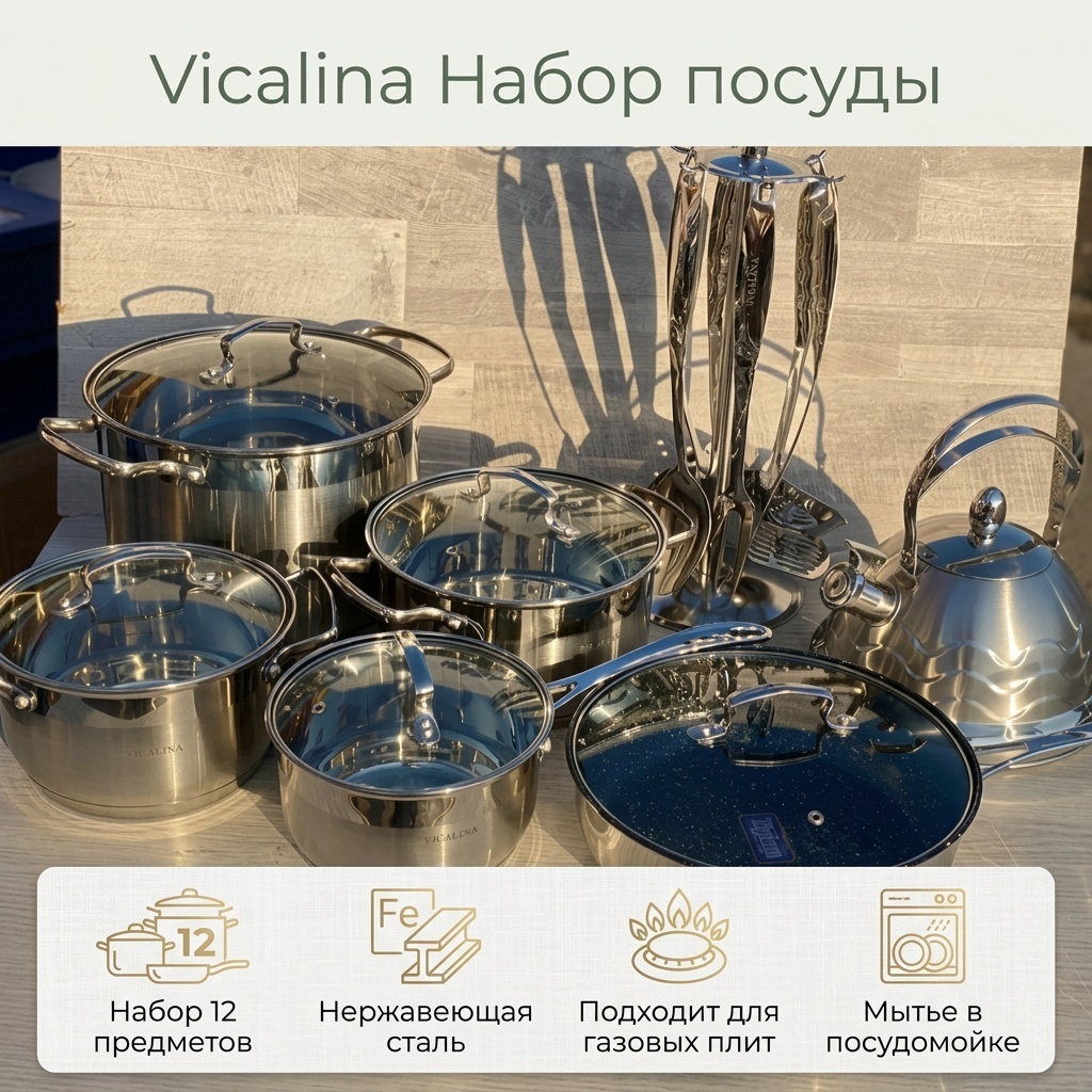 Набор кастрюль Vicalina 4 в 1
