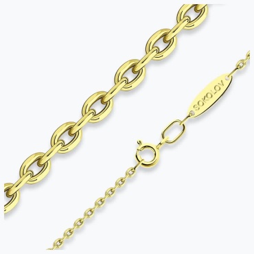 ZGOLD 988500502 длина 50 см, вес 4.17 г серебро, плетение якорное