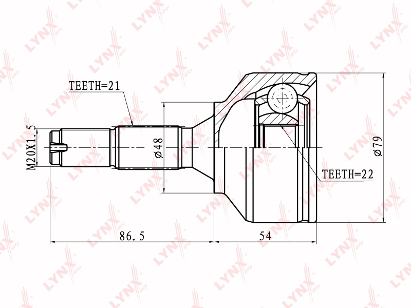 LYNXauto шрус CO6103