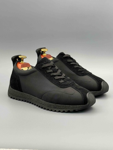 Кроссовки SIMONSPARK Мужские кроссовки Textile Suede Black Brown прозрачный