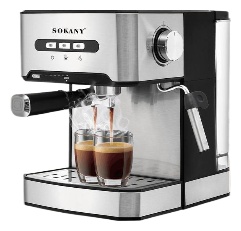Кофемашина SOKANY SK-6863 серебристый