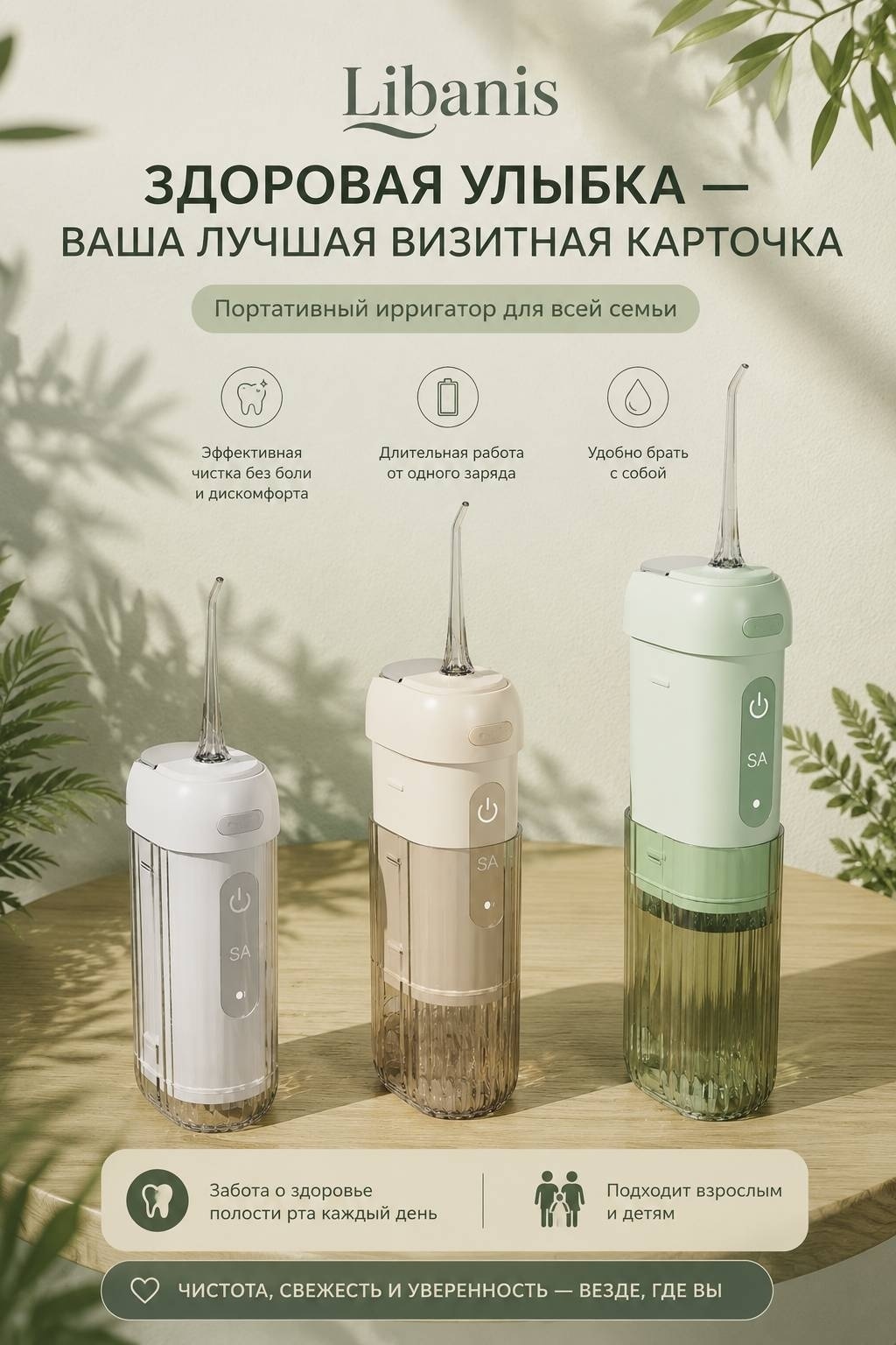 Libanis ирригатор Libanis pw-200 импульсный, портативный