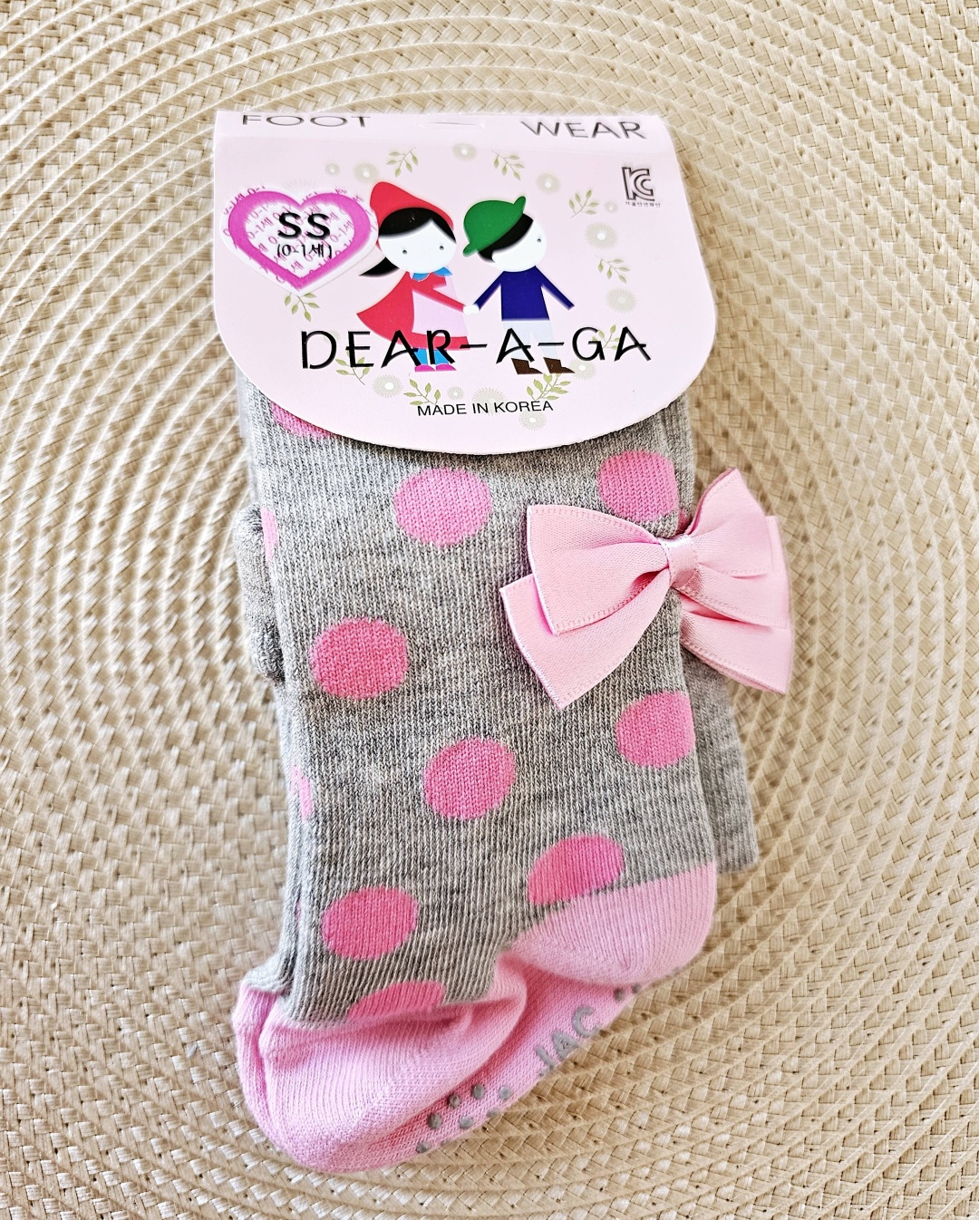 Колготки Dear A-Ga серый, розовый