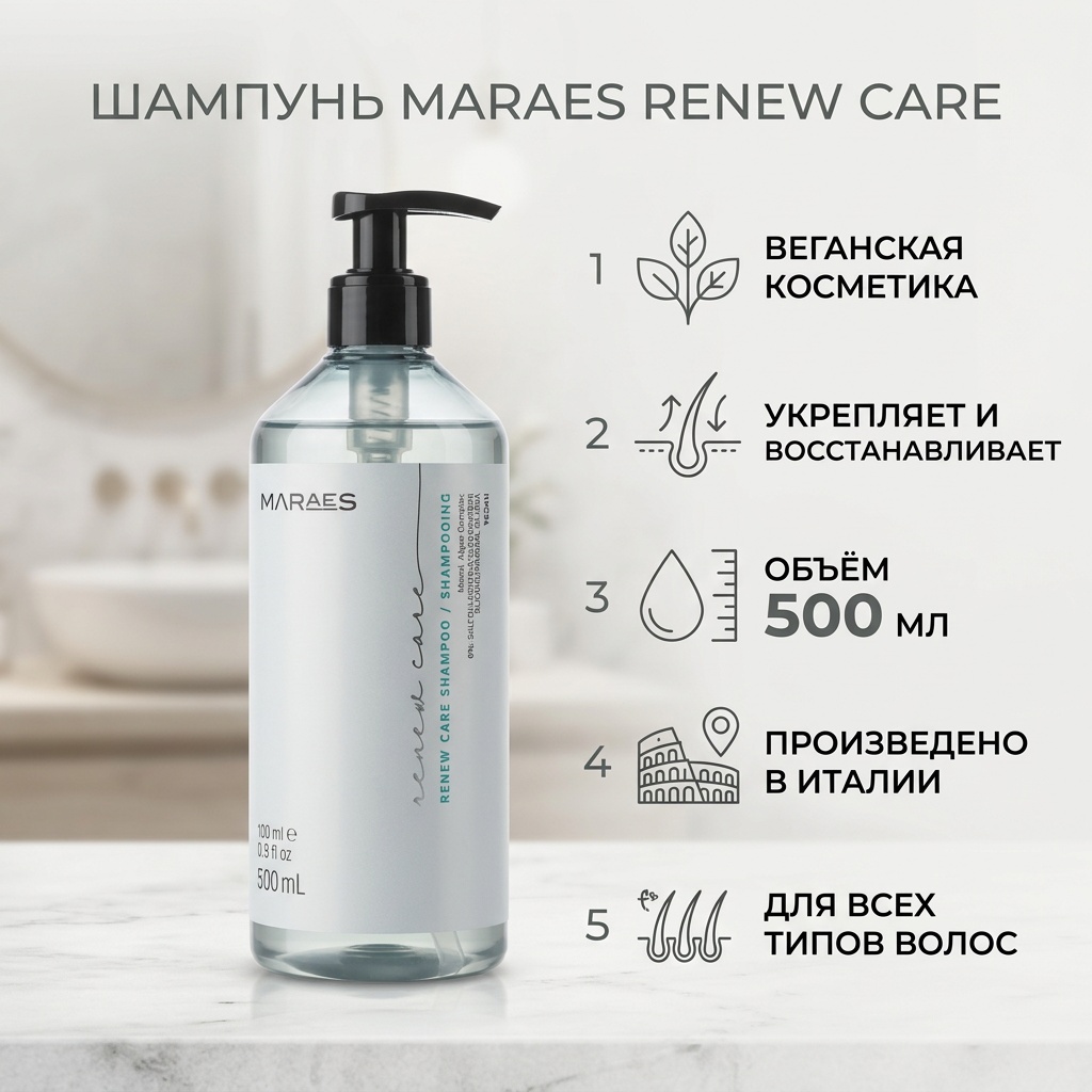 Kaaral Maraes Renew Care шампунь 500 мл