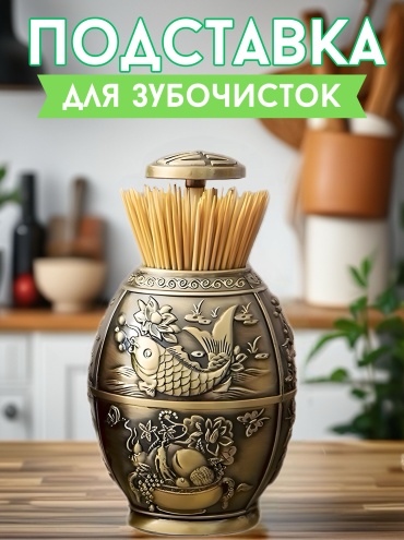 Подставка для зубочисток Рыба, металл