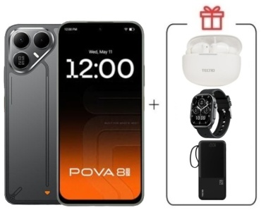 TECNO Pova 8 5G 8 ГБ/256 ГБ черный + подарок