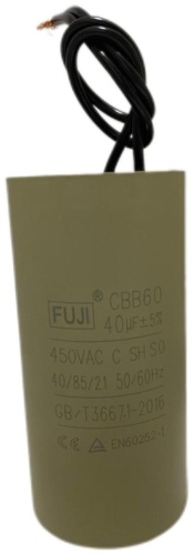 Конденсатор пусковой FUJI CBB60 40 mf 40 мкФ 450 В, 1 шт.