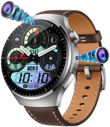 Smart Watch B14 47 мм черный-коричневый