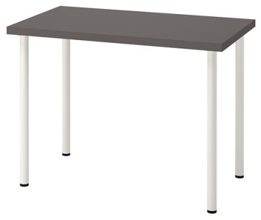 Стол письменный IKEA LINNMON / ADILS, 100х60x73 см, серый