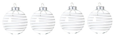 IKEA VINTERFINT tree ornament baubl стекло 4 шт, прозрачный