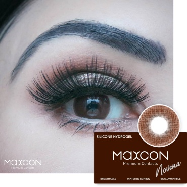 Контактные линзы MAXCON Novena Choco 0 кривизна 8.6 на год 2 шт