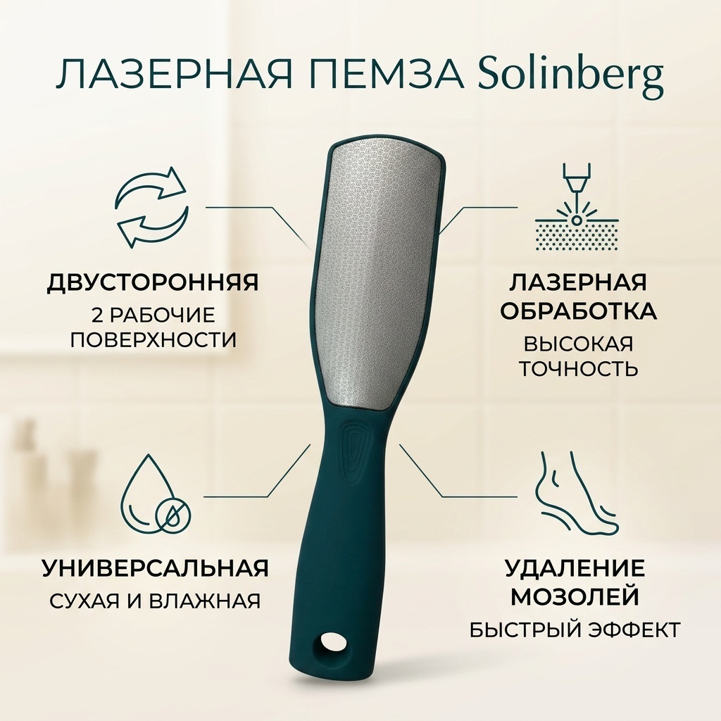Solinberg терка педикюрная лазерный 1 шт