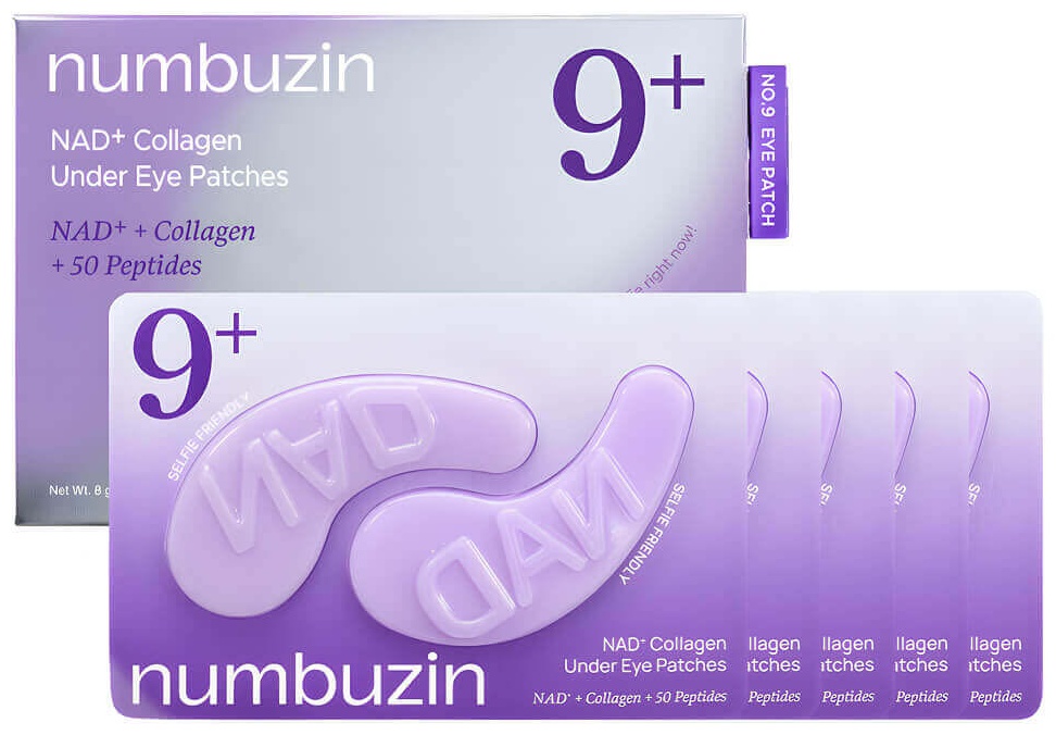 Патчи Numbuzin гидрогелевые No.9 NAD+ Collagen Under Eye Patches для повышения упругости 10 шт