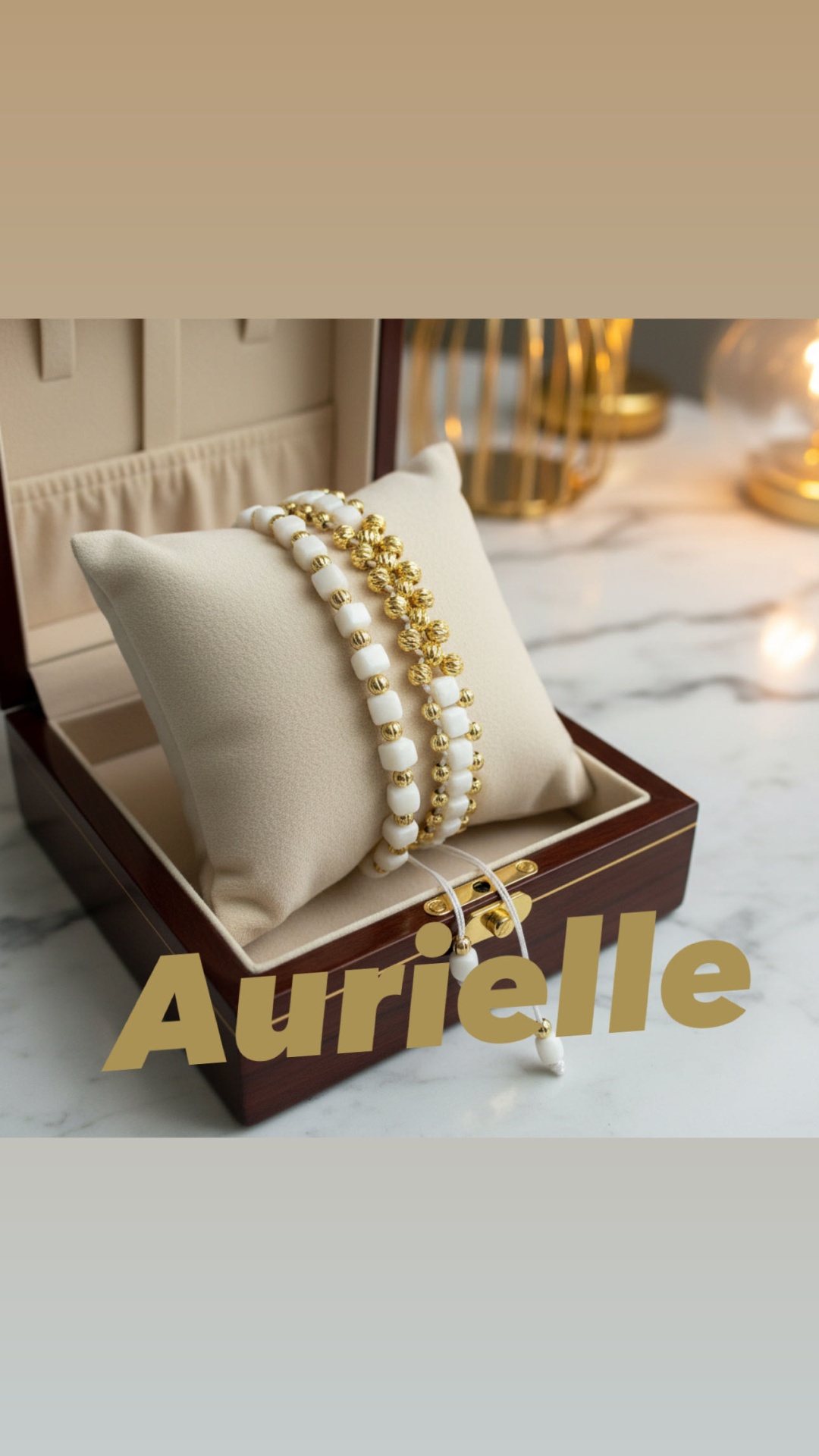 Aurielle White Gold 2way длина 26 см, вес 0.5 г сплав покрытый золотом 24К, плетение отсутствует
