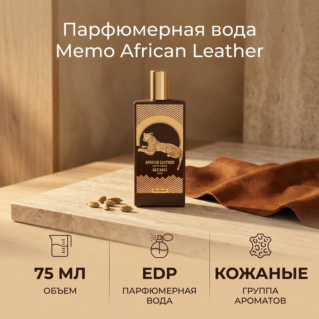 Memo African Leather парфюмерная вода EDP 75 мл, унисекс