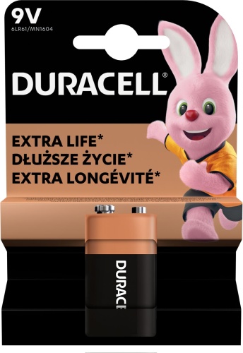Батарейка 9V Duracell 1 шт