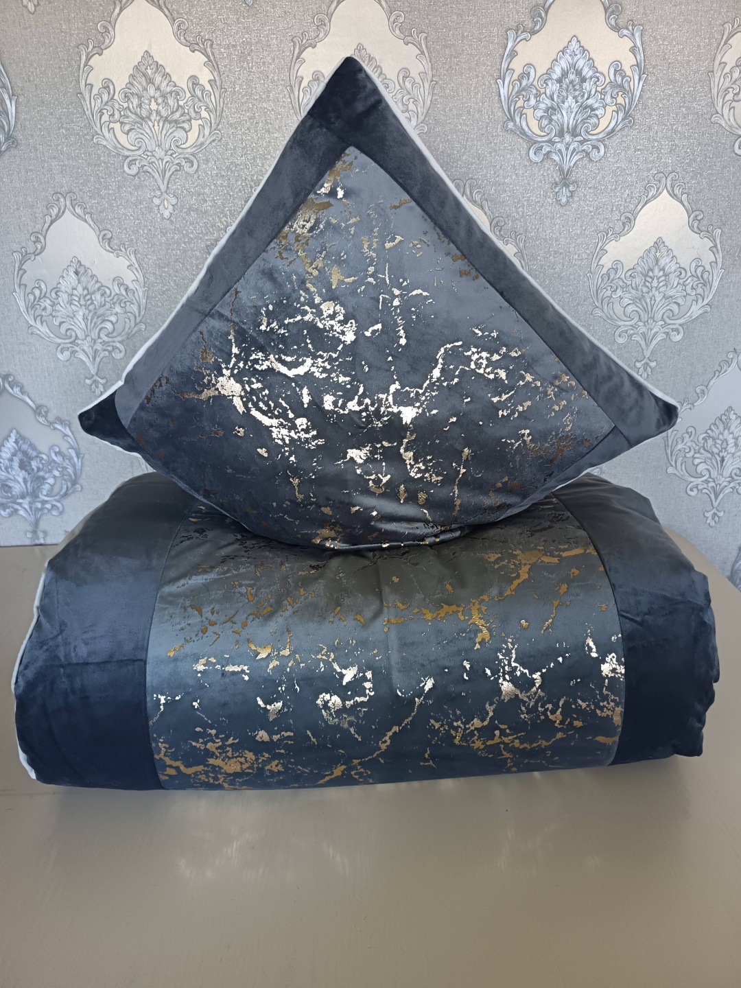 100% комплект корпе с подушками 220x80 см, вата, серый