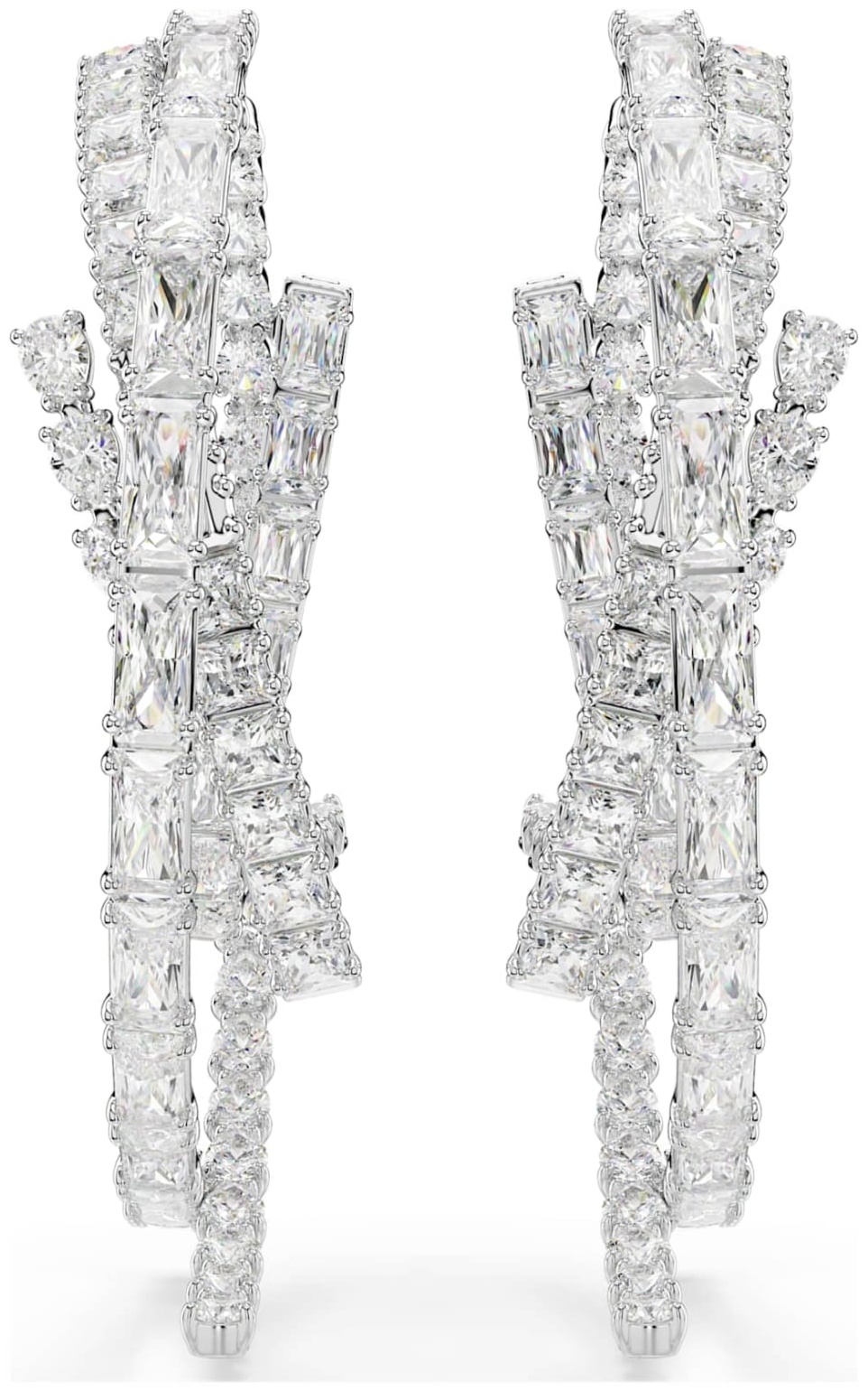 Серьги Swarovski ювелирный сплав, кристаллы Swarovski